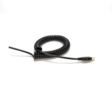 Motorsport grade USB coiled cable
